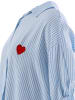 Zwillingsherz Tunika "Stripes & Heart" w kolorze błękitnym