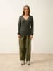 Just Cashmere Kasjmieren trui "Abby" kaki