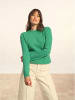 Just Cashmere Kaszmirowy sweter "Avana" w kolorze zielonym