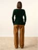 Just Cashmere Kasjmieren trui "Phoebe" donkergroen