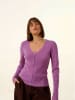 Just Cashmere Kasjmieren vest "Zion" paars