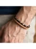 Nakkash Leren armband lichtbruin/zwart