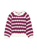 Garcia Pullover in Lila/ Weiß