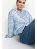 Rich & Royal Cardigan in Weiß/ Blau