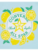 Converse Shirt lichtblauw/geel