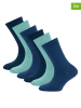 ewers 6er-Set: Socken "Uni" in Dunkelblau/ Türkis
