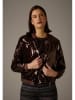 More & More Pailletten-Blouson in Dunkelbraun