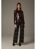 More & More Pailletten-Blouson in Dunkelbraun