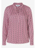 More & More Bluse in Weiß/ Pink/ Schwarz