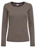 NÜMPH Longsleeve "Numelany" lichtbruin/zwart