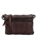 HIDE & STITCHES Leren schoudertas bruin - (B)23 x (H)17 x (D)3,5 cm