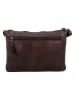 HIDE & STITCHES Leren schoudertas bruin - (B)23 x (H)17 x (D)3,5 cm