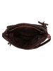 HIDE & STITCHES Leren schoudertas bruin - (B)23 x (H)17 x (D)3,5 cm