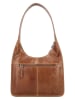 HIDE & STITCHES Leder-Schultertasche in Hellbraun - (B)30 x (H)33 x (T)8 cm