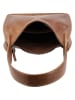 HIDE & STITCHES Leder-Schultertasche in Hellbraun - (B)30 x (H)33 x (T)8 cm