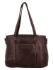 HIDE & STITCHES Leren schoudertas bruin - (B)34 x (H)13 x (D)26 cm