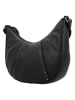 HIDE & STITCHES Leren schoudertas zwart - (B)26,5 x (H)16 x (D)6,5 cm