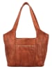 HIDE & STITCHES Leren schoudertas lichtbruin - (B)26 x (H)36 x (D)10 cm