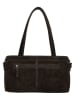 HIDE & STITCHES Leren schoudertas bruin - (B)36 x (H)15 x (D)8 cm