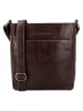 HIDE & STITCHES Leren schoudertas bruin - (B)23 x (H)24 x (D)6 cm