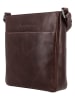 HIDE & STITCHES Leren schoudertas bruin - (B)23 x (H)24 x (D)6 cm