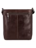 HIDE & STITCHES Leren schoudertas bruin - (B)23 x (H)24 x (D)6 cm