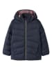 name it Doorgestikte jas "Marble" donkerblauw