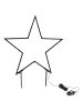 Hollybell Decoratieve ledlamp "Star" warmwit - (B)60 x (H)60 cm