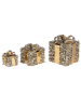 Hollybell 3-delige set: led-decolampen goudkleurig