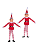 Hollybell Lalka "Christmas Elf" w kolorze czerwono-białym - dł. 40 cm