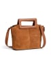 Pieces Leder-Henkeltasche "Adeline" in Hellbraun - (B)20 x (H)18 x (T)7 cm