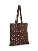 Pieces Shopper "Mira" bruin/wit - (B)40 x (H)42 cm