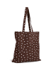 Pieces Shopper "Mira" bruin/wit - (B)40 x (H)42 cm