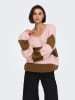 JDY Pullover in Rosa/ Hellbraun