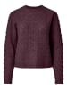Pieces Sweter w kolorze ciemnofioletowym