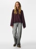 Pieces Sweter w kolorze ciemnofioletowym