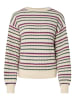 YAS Sweter w kolorze beżowo-ciemnozielono-jasnoróżowym