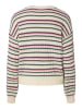 YAS Sweter w kolorze beżowo-ciemnozielono-jasnoróżowym