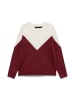 Vero Moda Pullover in Bordeaux/ Weiß