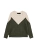Vero Moda Sweter w kolorze ciemnozielono-kremowym