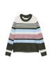 Vero Moda Pullover in Dunkelgrün/ Weiß/ Hellblau
