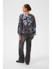 Kaffe Bluse in Braun/ Hellblau