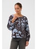 Kaffe Bluse in Braun/ Hellblau
