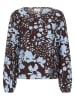 Kaffe Bluse in Braun/ Hellblau