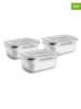 Ibili 3-delige set: Edelstahl-Frischhaltedosen - 800 ml