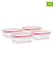 Ibili 4-delige set: vershouddozen rood - 900 ml