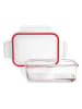 Ibili 4-delige set: vershouddozen rood - 900 ml