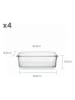 Ibili 4-delige set: vershouddozen rood - 900 ml