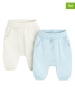 COOL CLUB 2er-Set: Sweathosen in Hellblau/ Creme