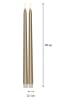 STAR Trading Świece LED (2 szt.) "Flamme Metal" w kolorze złotym - wys. 39 x Ø 2,1 cm